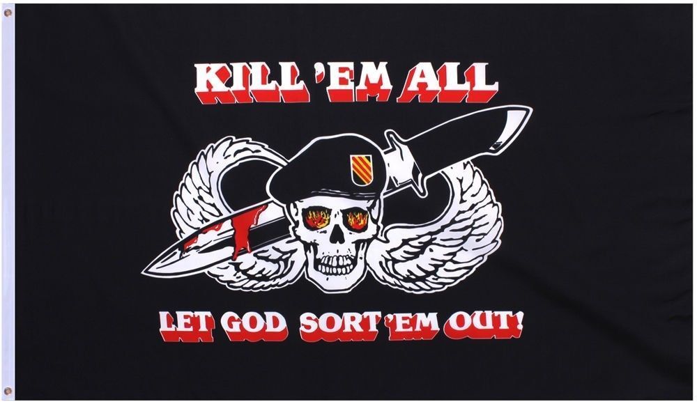 Flag-Kill' Em all Let God Sort'Em Out 3'x5'